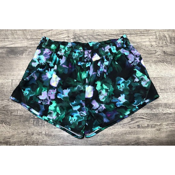 All In Motion Running Gym Shorts Sz L Unisex Black Blue Gym Fit Quick Dry A8 - Picture 4 of 4